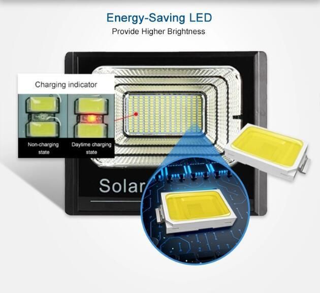 Outdoor Lighting Remote Control IP67 Waterproof 30W/50W/80W/100W Solar Panel LED Flood Light
