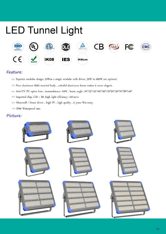 100W Spotlight Floodlight Reflector LED High Mast Light