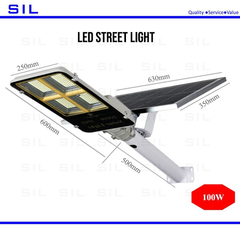 Hot Sale Custom Made Smart Sensing Solar Street Light 100watt LED Solar Street Light