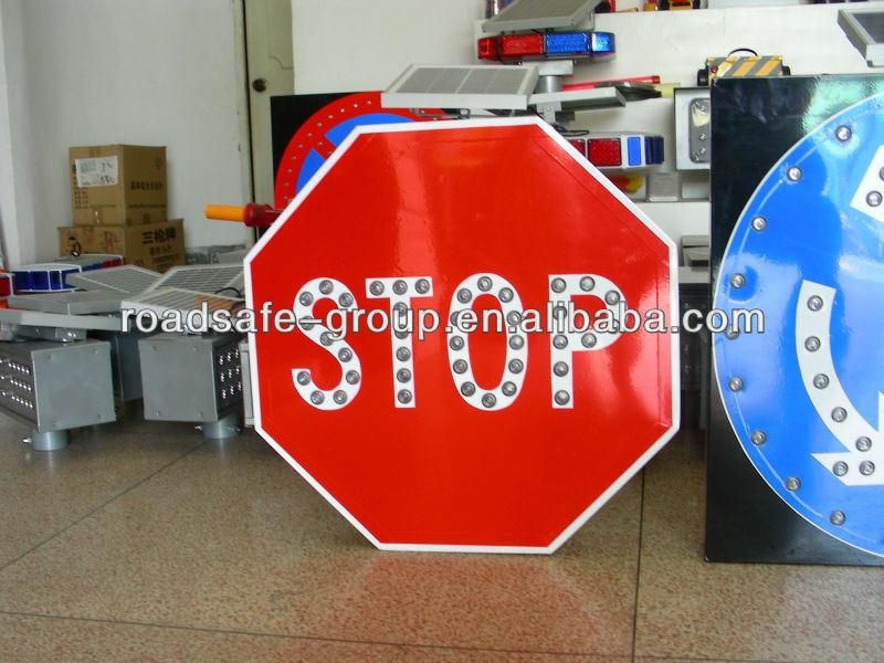 Aluminum Highway Factory Solar LED Road Reflective Traffic Safety Signs