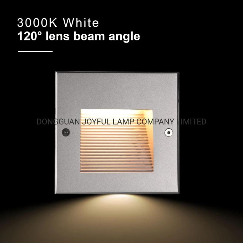 LED Step Light IP65 LED Outdoor Wall Lamp Recessed Garden Light Square Light with Mounting Sleeve