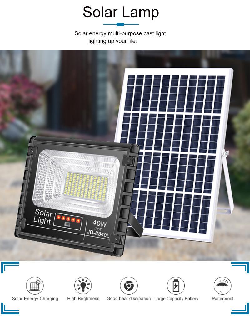 Die-Casting LED Solar Flood Light 40W Solar LED Flood Light Outdoor IP66 Solar LED Flood Lights Solar Light