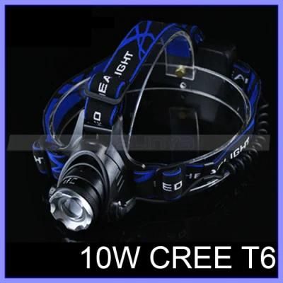 High Power Emergency Hammer Aluminum Zoom CREE Xmlt6 LED Headlight 2000lm 18650 Rechargeable Headlamp (1118)