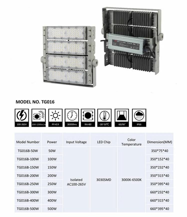 High Watt Garden Flood Light 50W-500W 100W LED Stadium Flood Light with Isolated Driver