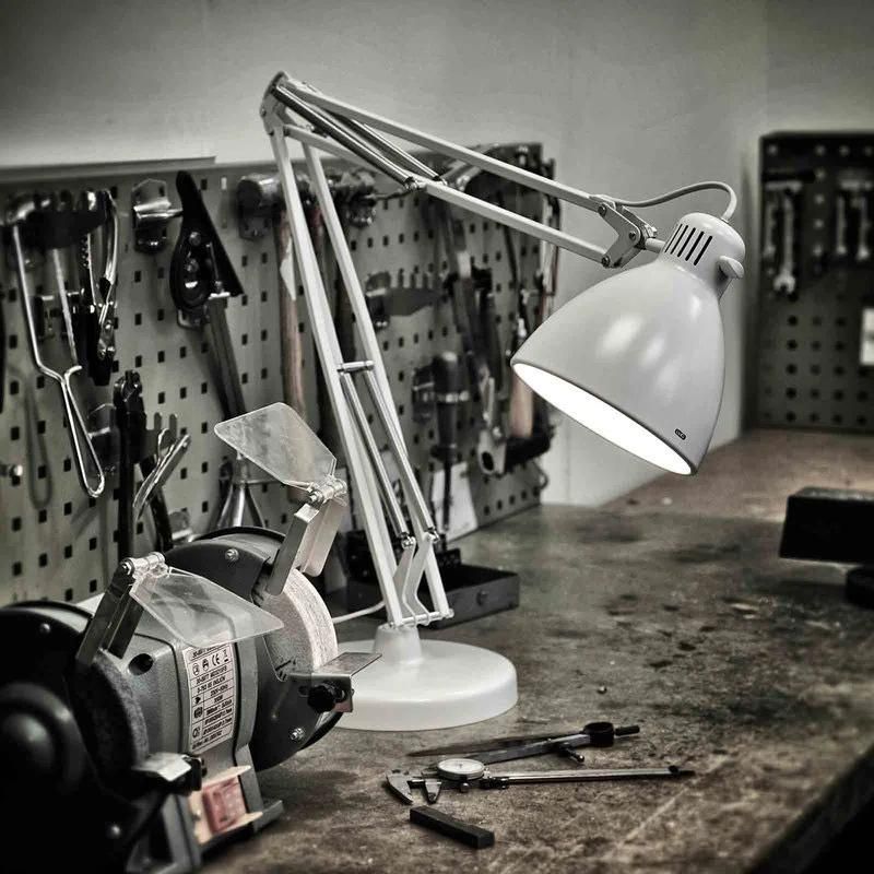 2022 Wholesale Industrial Style Study Desk Lamp Round Folding Wrought Iron Table Lamp