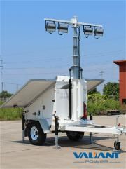 400 Watt LED Solar Light Tower System Mine Site Work Light