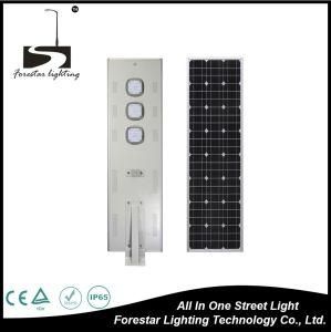 10watts-80watts Outdoor Luminaria Integrated All in One LED Solar Garden Street Light with Mono Solar Panel 180 Lumen/Watt
