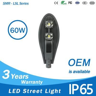 Good Quality Black Road Lights 60 Watt LED Street Light Path Lighting
