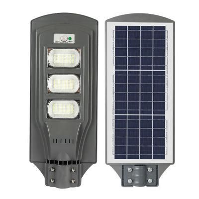 90W All in One Integrated Motion Sensor Solar Power Lighting LED Street Light for Outdoor with Remote