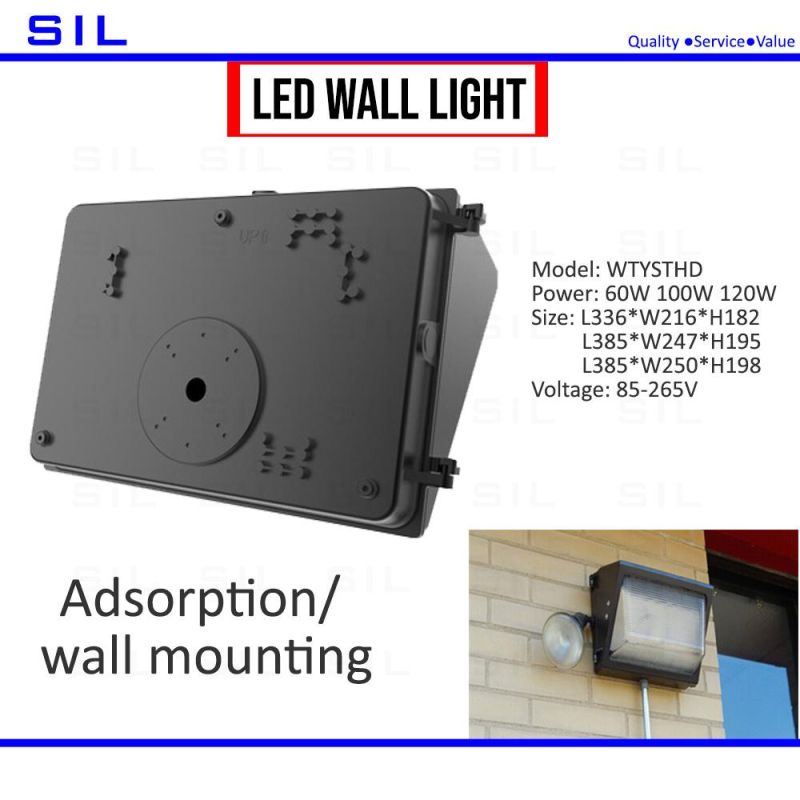 High Quality LED Wall Pack LED Light 60W 100W 120W Antique Exterior Wall Lights Aluminum Garden Mounted Outdoor LED Wall Lighting Fixture