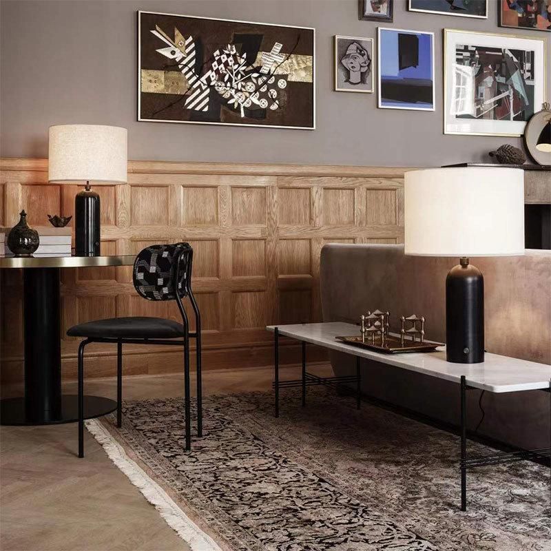 2022 Luxury Home Decorative Black Marble Base Table Lamp Marble Table Lamp