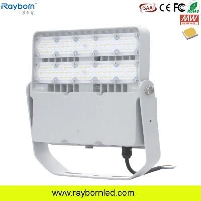 IP66 Waterproof Aluminum Slim 100W LED Flood Light for Sport Court Lighting