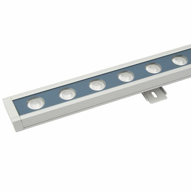 RGB Color DC24 18W Aluminum Housing Glass Cover IP65 Linear Bar Light