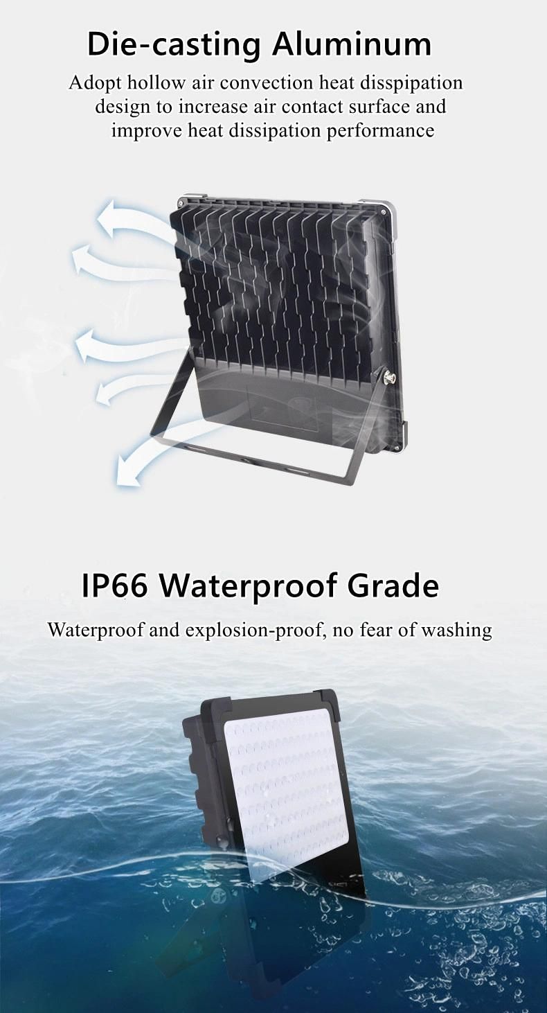 Anti Glare High Brightness 120lm/W 200W LED Flood Light
