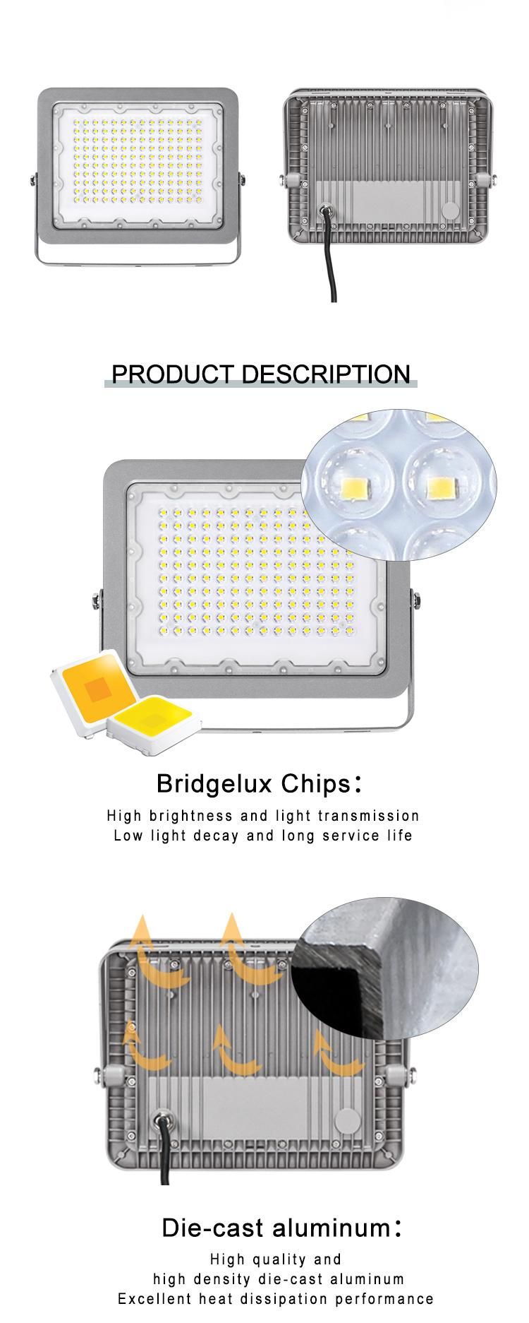 High Power Light 30W 50W 100W 150W 200W 400W Floodlight Smart Mini IP65 Waterproof Sports Outdoor Courtlight Reflector LED Flood Light
