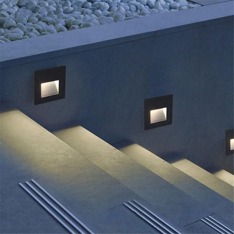 Warm Lighting Nightlight LED Step Deck Garden Light Outdoor IP55 Recessed Stairs Pathway Stainless Steel Wall Yard Light