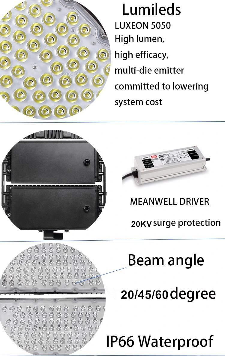 IP66 High Lumens Outdoor Weather Proof Lighting 600W SMD Round Shape LED Stadium Flood Lamp