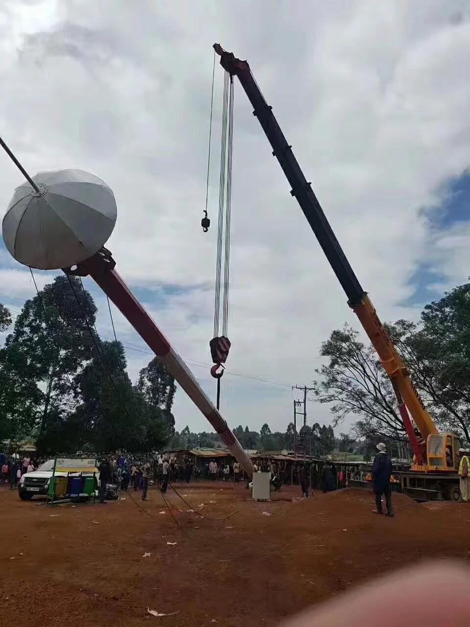 18m High Mast Light Pole with 400W Metal Halide Light