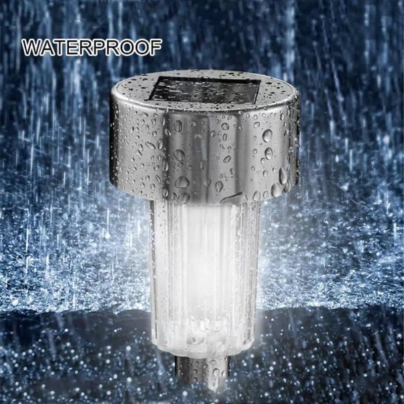 Outdoor Solar Lawn Ground Plugged Light Courtyard Garden Decoration Stainless Steel Landscape Lamp LED Lighting Waterproof Garden Lights