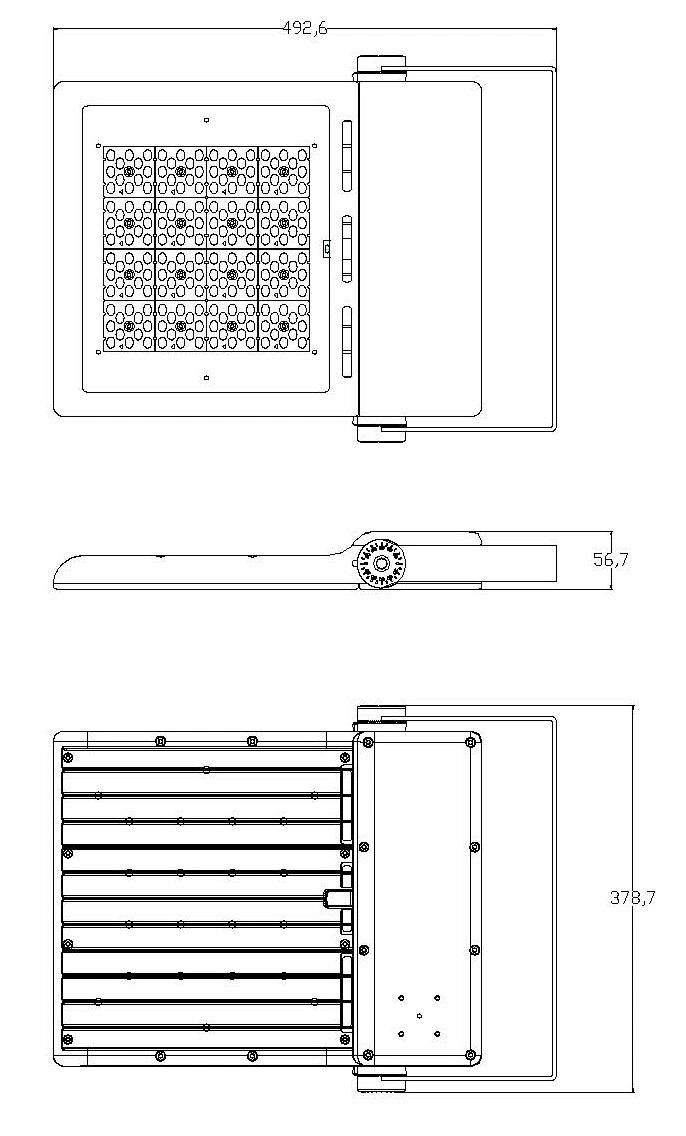 Meanwell Driver 7 Years LED Light Warranty 150lm/W TUV CE RoHS Approved 200V Outdoor LED Flood Light with 80W/100W/150W/200W/250W/300W Marine Lighting Solution