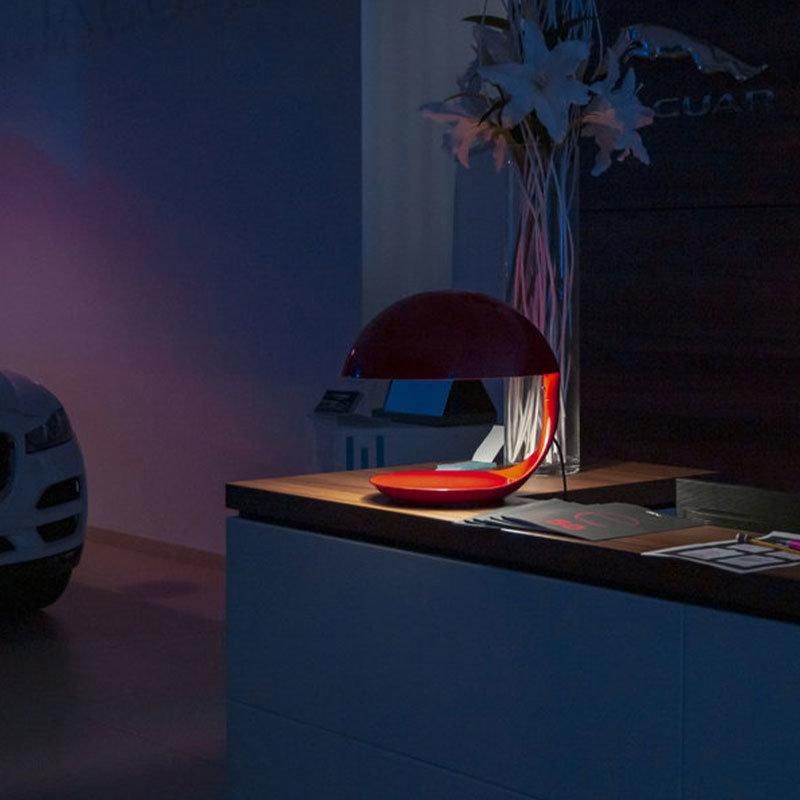 2022 Post-Modern Vitange French Retro Red LED Dimable Table Lamp