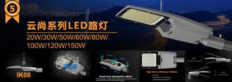 Die-Cast Aluminum Custom 30W 40W 50W 60W 80W Lamp LED Street Light