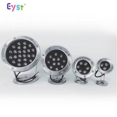 High Quality IP68 18W RGB Stainless Steel LED Underwater Light Waterproof