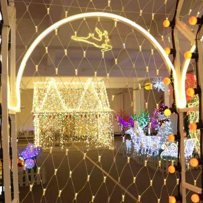 2m X 2m 144 LED Fairy Lights Festival Net Mesh String Xmas Party Wedding Christmas Lights Outdoor Decoration Holiday Lighting
