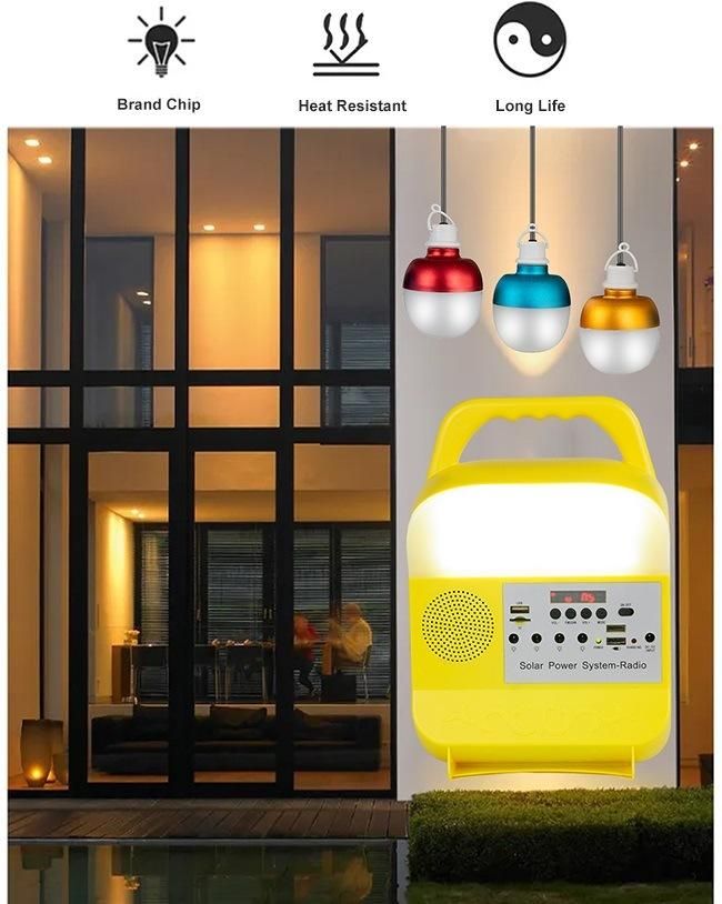 Solar Energy Rechargeable Lamp Household Lighting Radio Speaker Mobile Power Source Outdoor Lighting