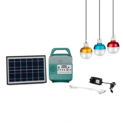 Hot Selling Products Solar Lighting System with FM Radio / Bulb / Bluetooth Speaker