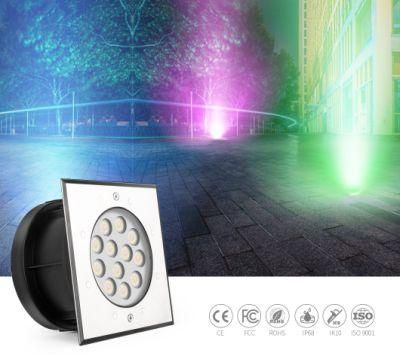 9W 24V LED Underwater Light IP68 Waterproof SS316L LED Ground Light Pool Lighting