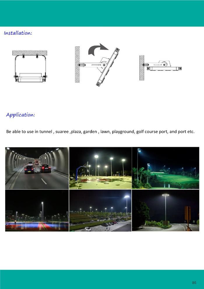 100W Spotlight Floodlight Reflector LED High Mast Light