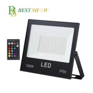 Guangzhou Manufacturer AC85-265V IP66 Red Green Blue RGB LED Floodlight 10W 20W 30W 50W 70W 100W 120W 150W 200W