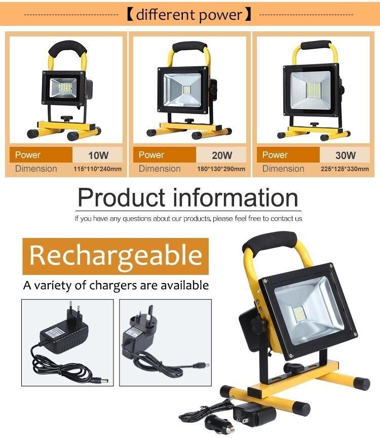 Hight Quality Portable Outdoor Application 60W Rechargeable LED Flood Light