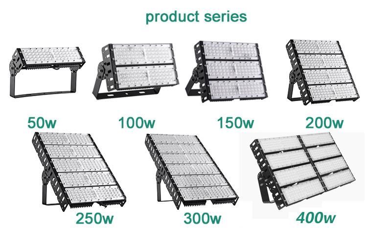 500W 400W 300W 250W 200W 100W 50W 130lm/W Outdoor Stadium IP65 LED Tunnel Flood Light