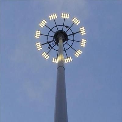 Outdoor 15m/20m/25m/30m Galvanized Steel High Mast Lighting Street Light Pole