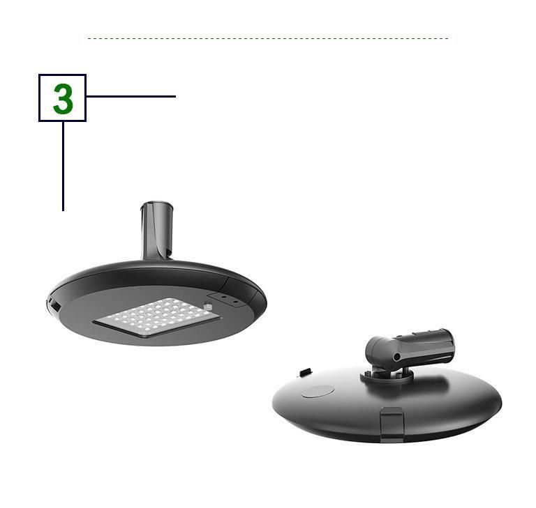 IP66 ENEC Outdoor Post Top Pole Antique LED Area Parking Lot Garden Light with 5 Years Warranty