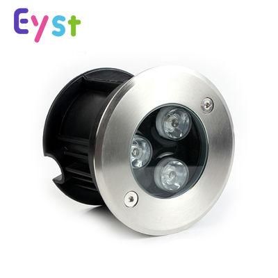 Hot Seller Round Shape IP68 3W RGB LED Underground Light of Plaza