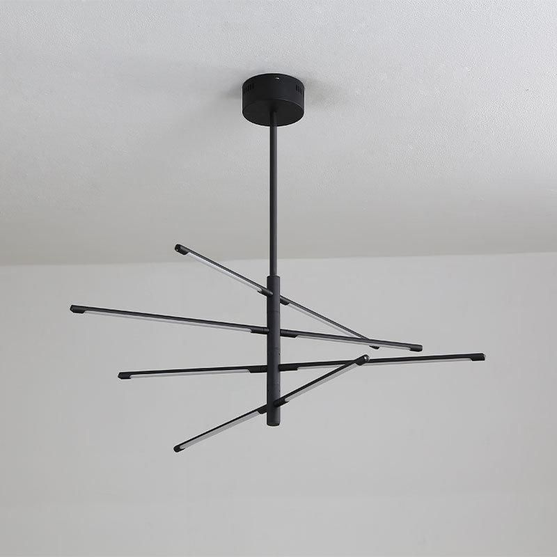2022 Simple Modern Light Fixture Nordic Style Aluminum House Deco Pendant Creative Black Linear LED Light Pendant Free Shipping