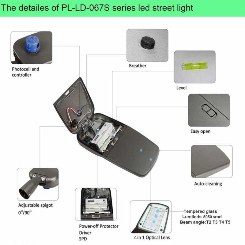 Waterproof IP65 Outdoor 80W 100W 120W Integrated All in One LED Srteet Light