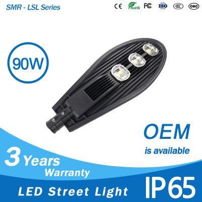 Factory Outdoor Road Lamp 90 Watt 150lm/W COB LED Street Light