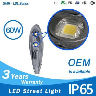 Energy Saving Die-Cast Aluminum 60W COB LED Street Light Sale