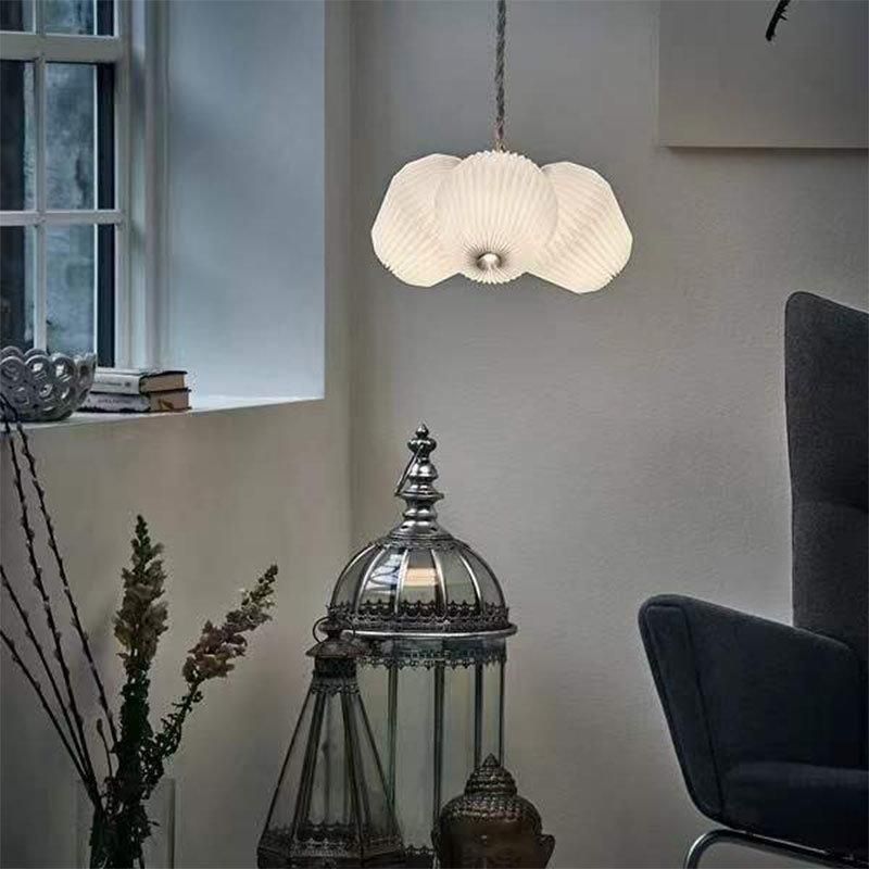 2022 Modern Nordic Style Silk Fabric Lantern Lamp Indoor for Home and Hotel Decoration Pendant Light