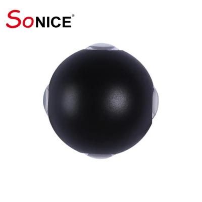 High Luminous Household Hotel Corridor Garden Die Casting Aluminium Ball Shape Exterior LED Wall Lamp