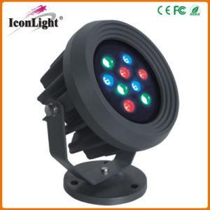 Round Flat 9*1W LED Floodlight Outdoor Waterproof (ICON-B017A)