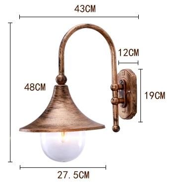 Rustic Waterproof Garden Outdoor Wall Lamp Large Speaker Wall Lamp (WH-HR-58)