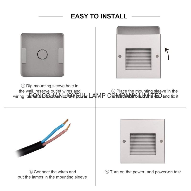 High Quality Outdoor LED Recessed Wall Light IP65 LED Stair Light Support Dali DMX