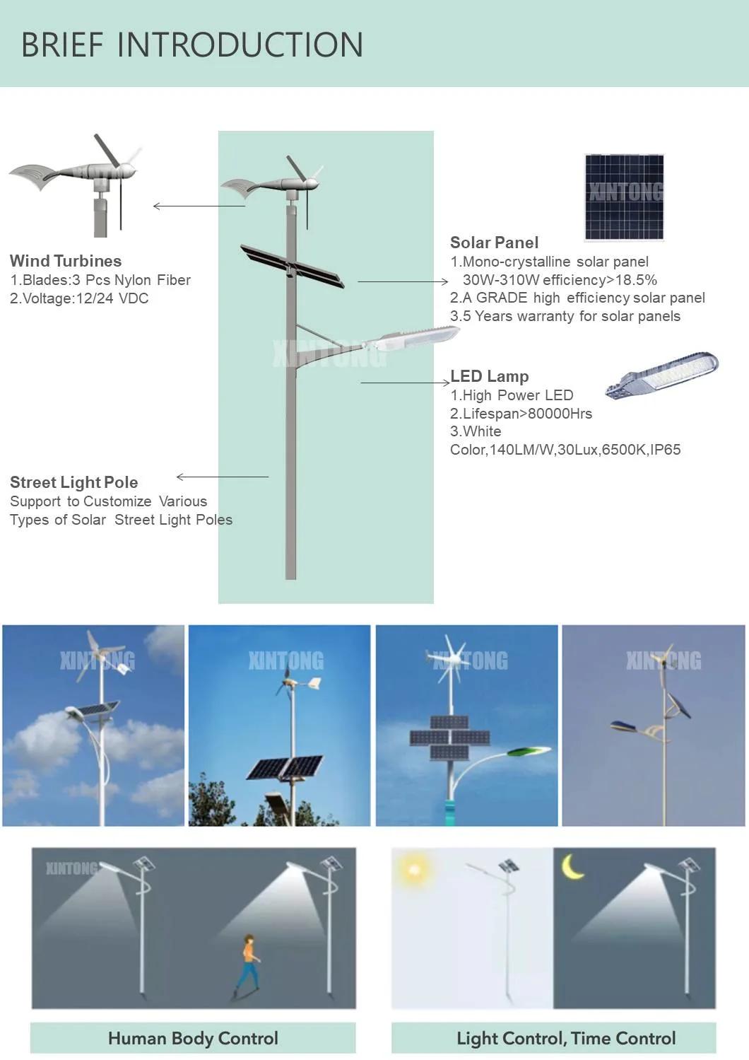 30W Generator Residensial Home off-Grid Wind Solar Street Light