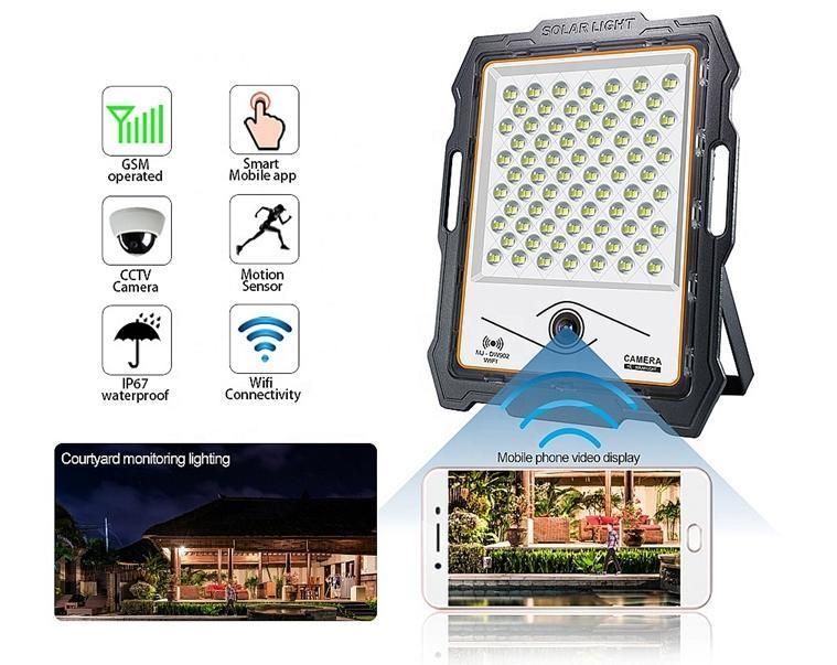 IP65 Waterproof Outdoor Solar LED Flood Light High Power 300 Watt