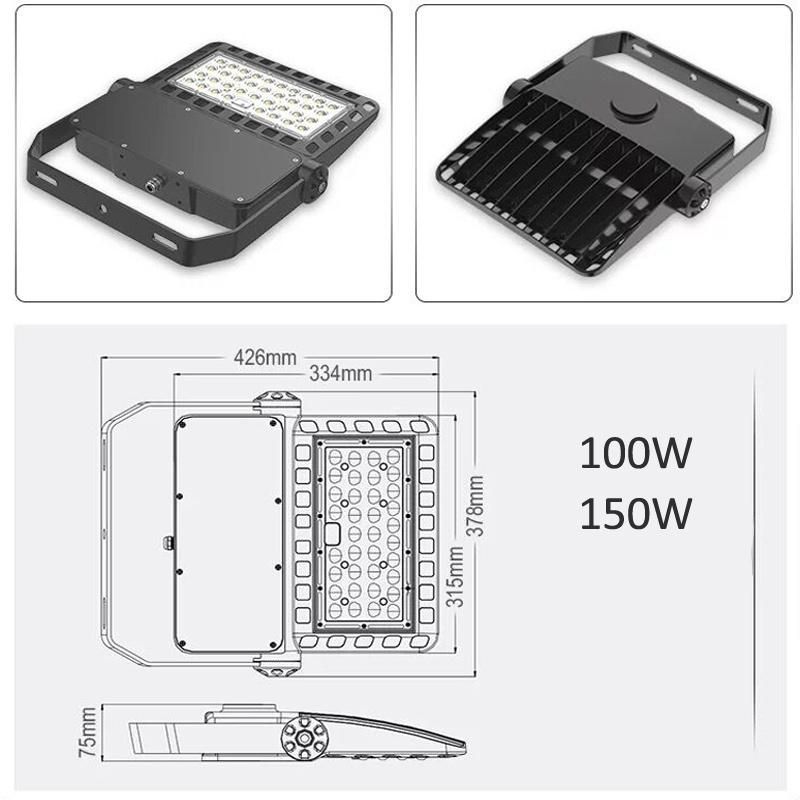 300W LED Floodlights 200W Packing Lot Lighting 150W with 220V Waterproof Light Bright Outdoor Shoebox Flood Lamps